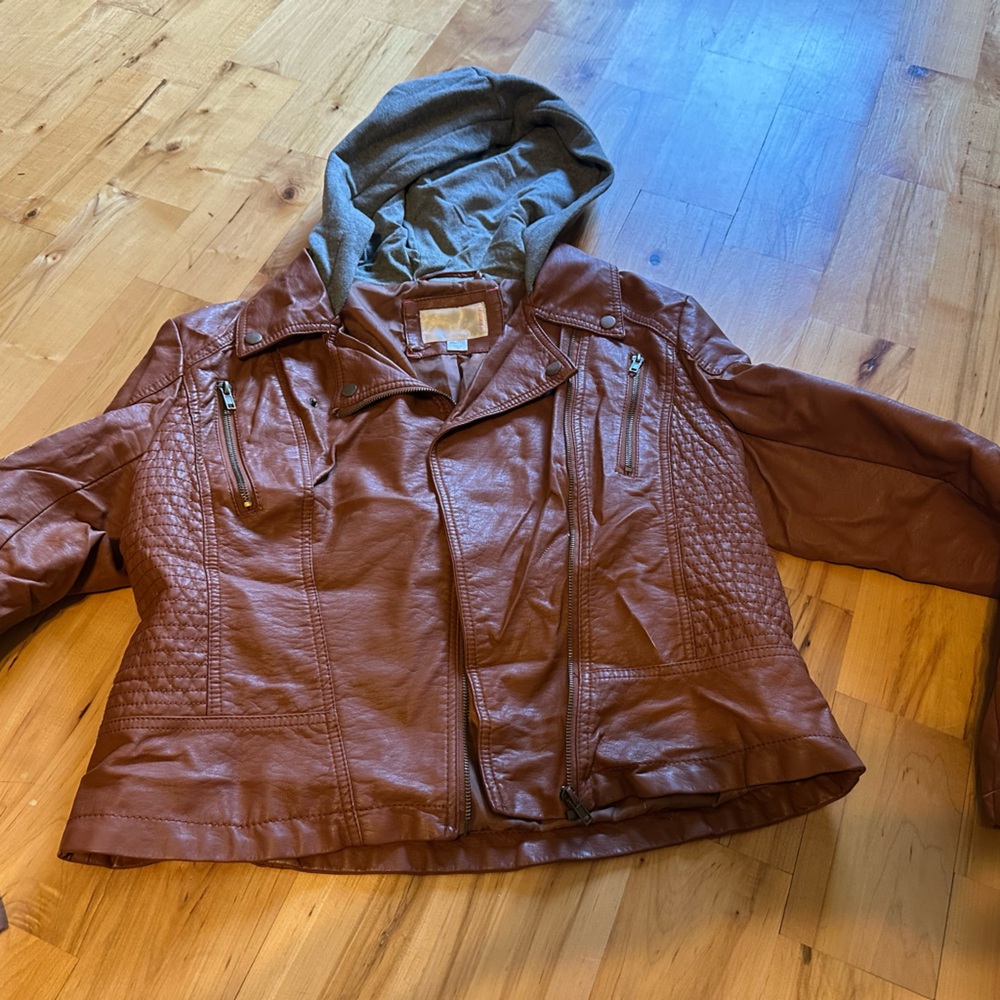 Pleather Hoodie